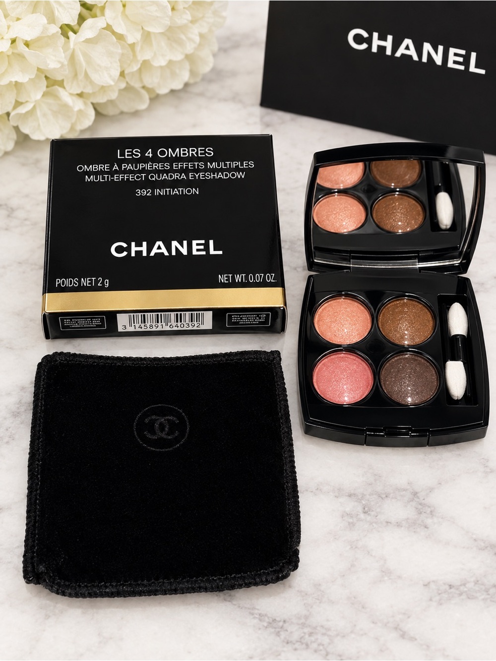CHANEL Les 4 Ombres Quad Eyeshadow - Peach & Brown Tones (392 Initiation)